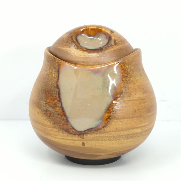 Sango Splash Creamer and Sugar bowl with lid Brown drip glaze Stoneware - Picture 9 of 16